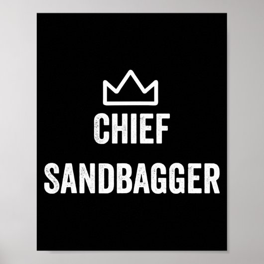 Chief Sandbagger Golf Meme Bjj Chess Sandbag ポスター (正面)