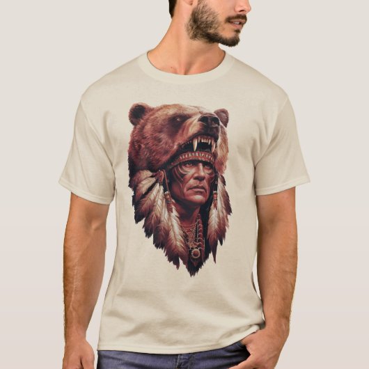 Chief with a bear skin tシャツ (正面)
