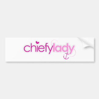Chiefyの女性 バンパーステッカー
