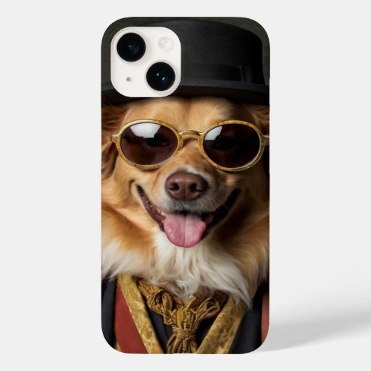 Chien amusant. Caniche en costume d'aristocrate av Case-Mate iPhoneケース (裏面)