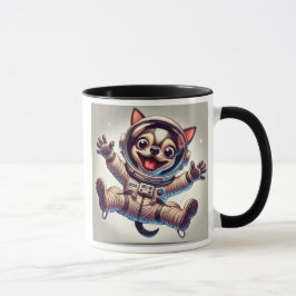 Chien astronaute en mission spatiale. マグカップ