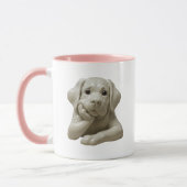 Chien beige brillant qui s'ennuie. マグカップ (左)