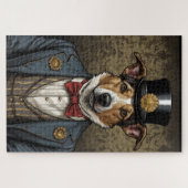 Chien berger australien costume nœud papillon ジグソーパズル (横)