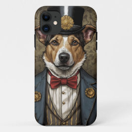 Chien berger australien costume nœud papillon iPhone 11 ケース