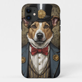 Chien berger australien costume nœud papillon iPhone 11 ケース