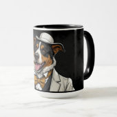 Chien de berger australien en costume マグカップ (正面右)