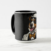 Chien de berger australien en costume マグカップ (正面左)