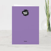 Chien et chat gymnaste sautent anniverssaire カード (裏面)