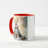 Chien héros sous les feux d'artifice. マグカップ (正面左)