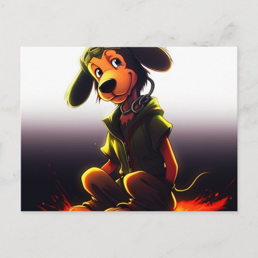 Chien Jaune ポストカード (正面)