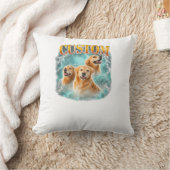 Chien nuageux et heureux クッション (ブランケット)