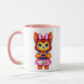 Chienne Kawaii Nœud Rose マグカップ (左)