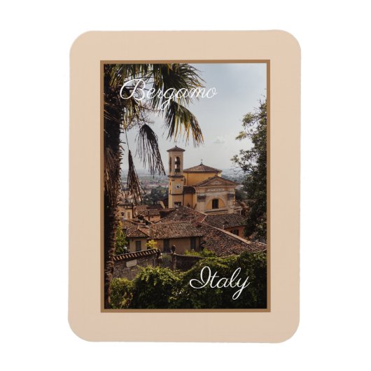 Chiesa di Santa Grata Inter Vites，ベルガモ，イタリア マグネット (縦)