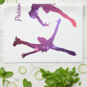 Chiffon lames patins à glace - Grandes Silhouettes キッチンタオル (折り畳み)