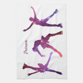 Chiffon lames patins à glace - Grandes Silhouettes キッチンタオル (縦)