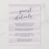 Chiffon Watercolor Guest Details Card | Gray Lilac エンクロージャーカード (正面)