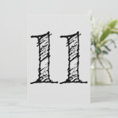 chiffre 11 numéro onze manuscrit géant 招待状 (スタンド正面)