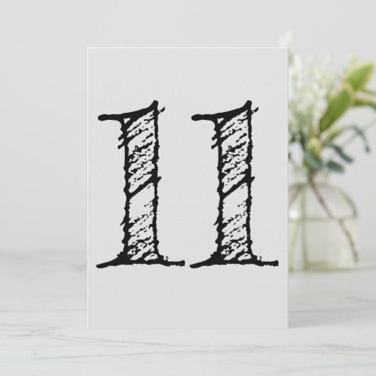 chiffre 11 numéro onze manuscrit géant 招待状 (スタンド正面)