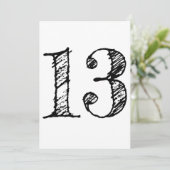 chiffre 13 numéro treize manuscrit géant 招待状 (スタンド正面)