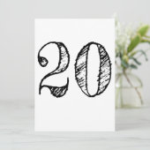 chiffre 20 numéro vingt manuscrit géant 招待状 (スタンド正面)