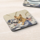 Chihuahuaまたはあなたの写真6ピースコースターセット コースター (左側)