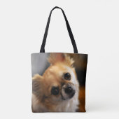 Chihuahua写真を追加すべてのプリントバッグ トートバッグ (裏面)