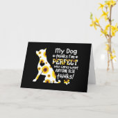 Chihuahua私の考え犬私は完璧な誰が気に何 カード (黄色い花)