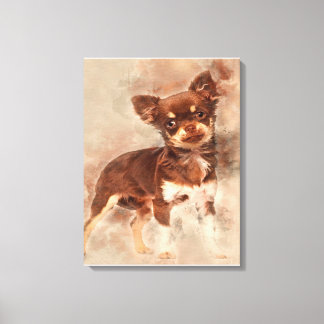 Chihuahua見てカメラ_犬愛好家 キャンバスプリント