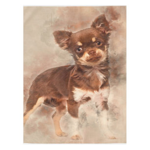 Chihuahua見てカメラ_犬愛好家 テーブルクロス