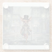 Chihuahua About Town In Paris ガラスコースター (裏面)