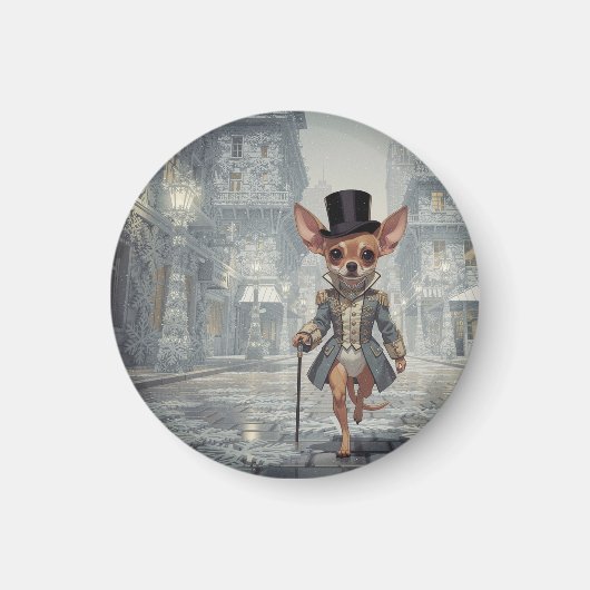 Chihuahua About Town In Paris マグネット (正面)