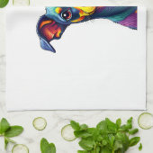 Chihuahua  Abstract Painting  Colour  Cute Dog (1) キッチンタオル (折り畳み)