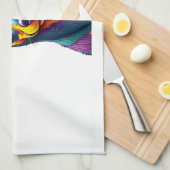 Chihuahua  Abstract Painting  Colour  Cute Dog (1) キッチンタオル (四つ折り)