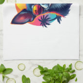 Chihuahua  Abstract Painting  Colour  Cute Dog Cop キッチンタオル (折り畳み)