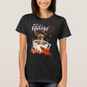 Chihuahua Autumn Dog And Coffee Fall Thanksgiving  Tシャツ (正面)