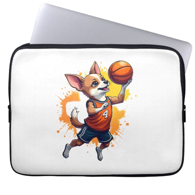 Chihuahua  Basketball  Player  Sport  Dunk  Copy ラップトップスリーブ (正面)
