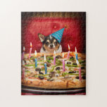Chihuahua Birthday Pizza Pie ジグソーパズル<br><div class="desc">Happy Birthday with extra everything! | Avanti,  the Global Humor Brand™ has been entertaining the world with its Feel Good Funny greeting cards for over 40 years. Our characters live life to the fullest and celebrate the humor in everyday life.</div>