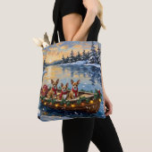 Chihuahua Christmas Boat Holiday トートバッグ (クローズアップ)