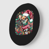 Chihuahua Christmas Cheer! Classic T-Shirt ラージ壁時計 (傾斜)