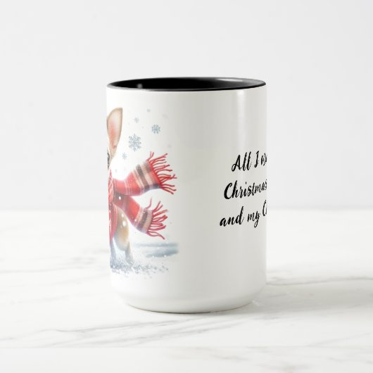 Chihuahua Christmas Coffee Mug Cup マグカップ (中央)