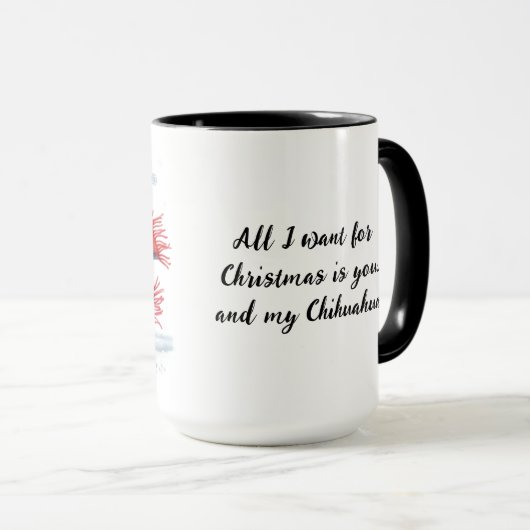 Chihuahua Christmas Coffee Mug Cup マグカップ (正面右)