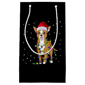 Chihuahua Christmas Dog スモールペーパーバッグ