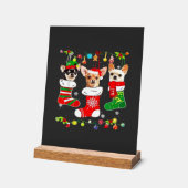 Chihuahua Christmas Lights Xmas Dog Classic T-Shir アクリルサイン (傾斜)