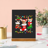 Chihuahua Christmas Lights Xmas Dog Classic T-Shir アクリルサイン (ウェディング)