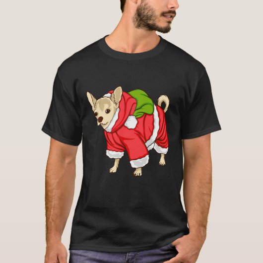 Chihuahua Christmas Lights  Xmas Dog Tシャツ (正面)