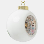 Chihuahua Christmas Ornament セラミックボールオーナメント (左)