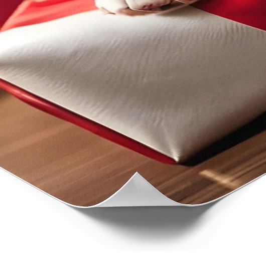 Chihuahua Christmas Puppy ポスター (角)