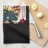 Chihuahua Christmas Santa Ugly Sweater Dog Lover X キッチンタオル (四つ折り)