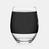 Chihuahua Christmas Santa Ugly Sweater Dog Lover X ステムなしワイングラス (右)