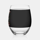 Chihuahua Christmas Santa Ugly Sweater Dog Lover X ステムなしワイングラス (左)